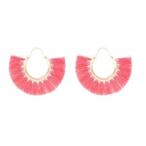 Wholesale Bohemian Fan Shape Long Tassel Vintage Ripple Earrings